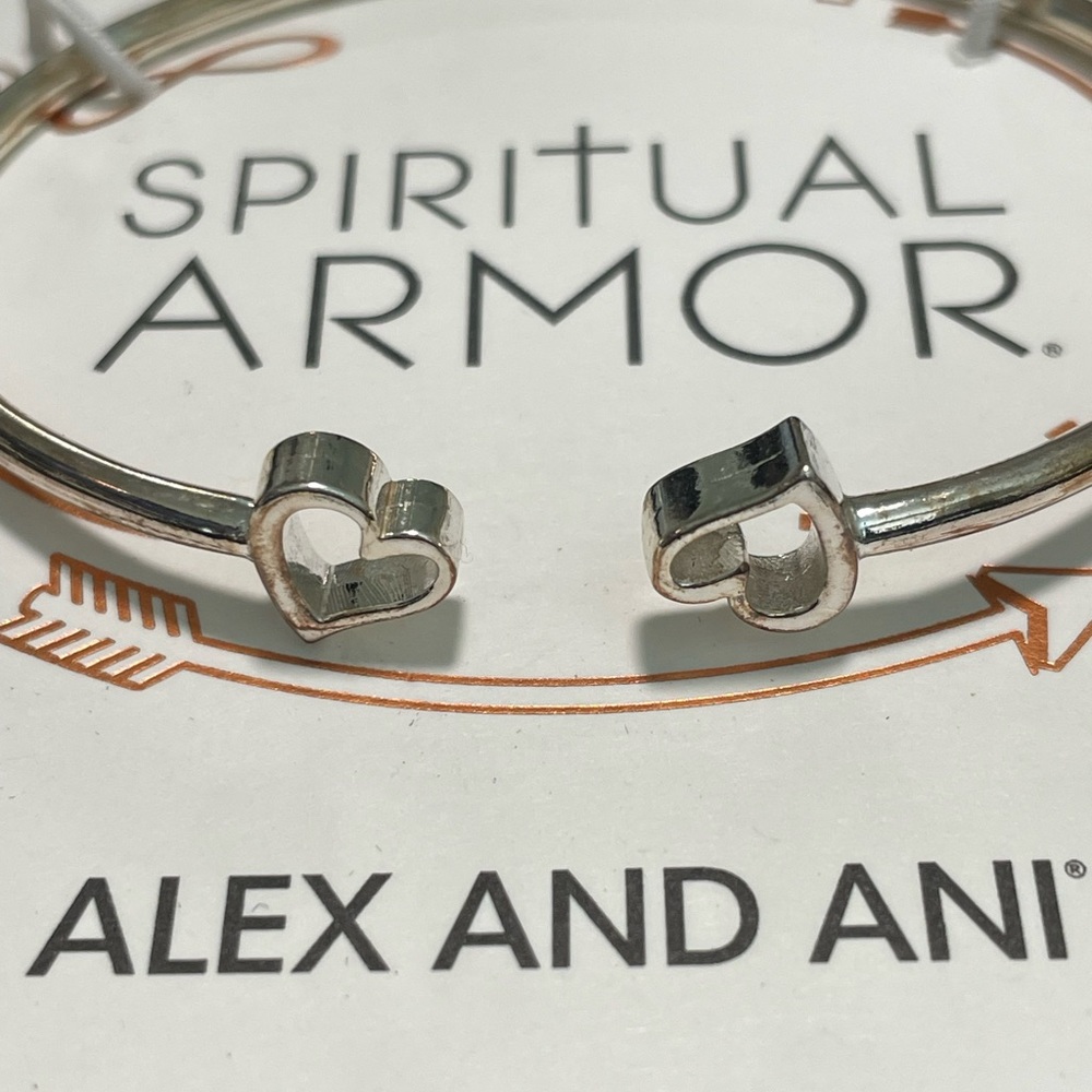 Alex and Ani Spiritual Armor cuff bracelet. NWT. .925 sterling silver - Picture 2 of 3